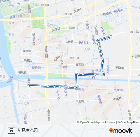 公交浦江7路的线路图