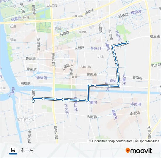 浦江7路 Bus Line Map