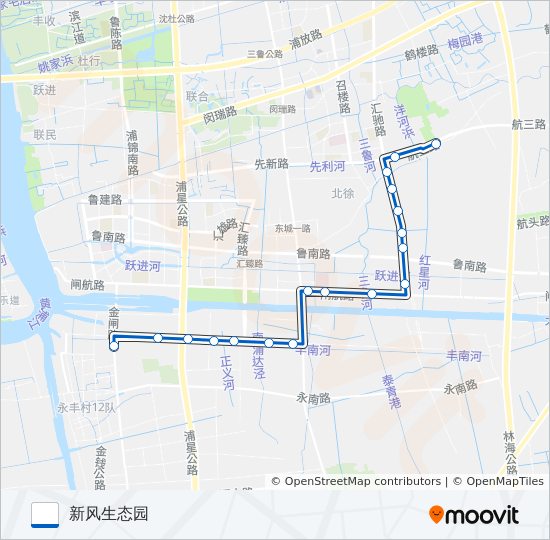 公交浦江7路的线路图