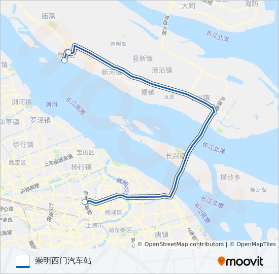 申崇三线 bus Line Map