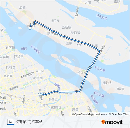 申崇三线 bus Line Map