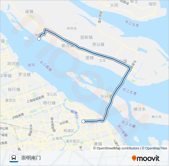申崇六线 Bus Line Map