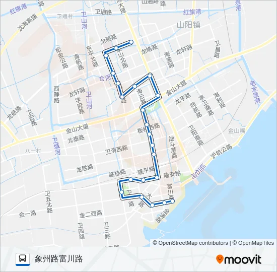 金山3路 Bus Line Map