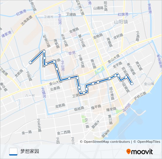 金山4路 bus Line Map