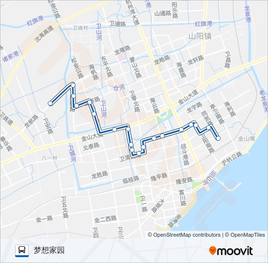 公交金山4路的线路图