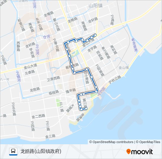 公交金山5路的线路图