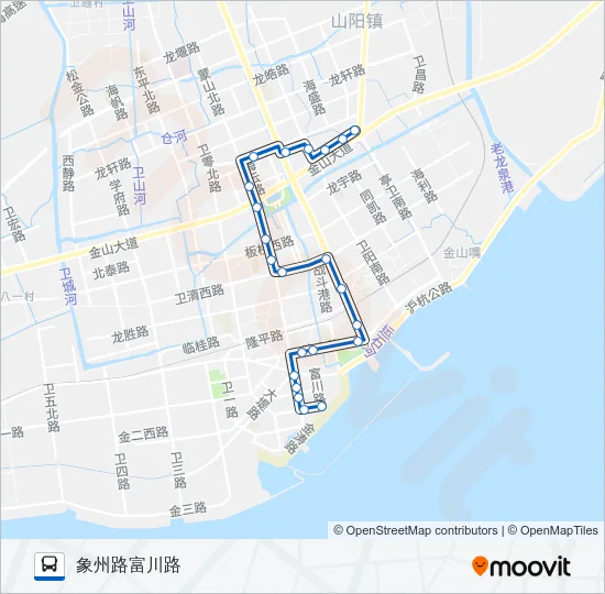 金山5路 Bus Line Map