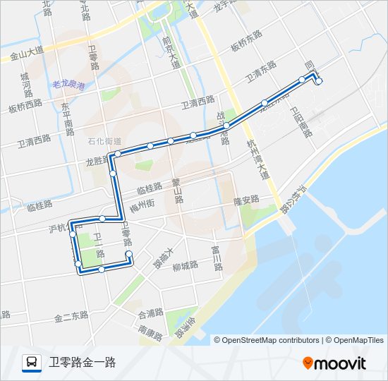 公交金山7路的线路图
