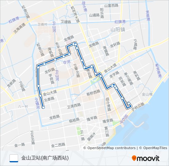 金山8路 bus Line Map