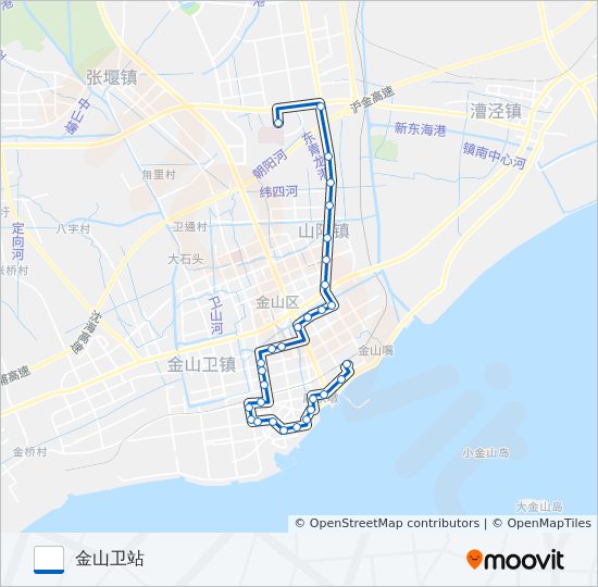 公交金山9路的线路图