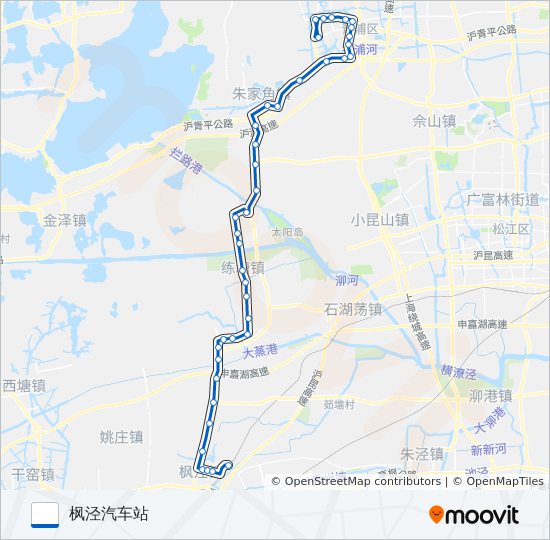公交青枫专路的线路图