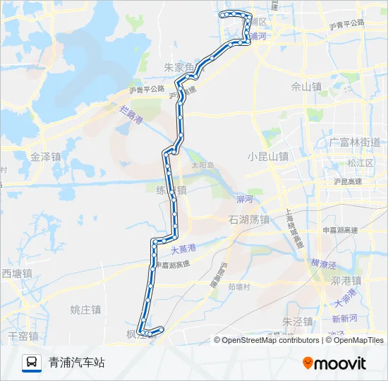 公交青枫专路的线路图