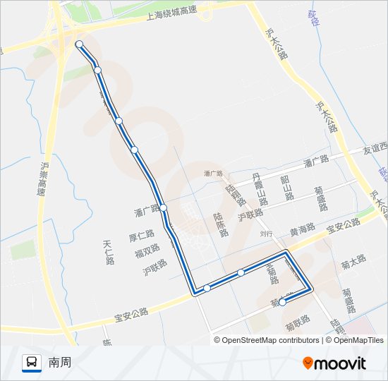 公交宝山82路的线路图