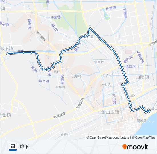 金张卫支线 bus Line Map