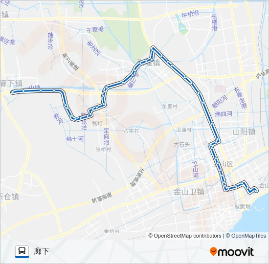金张卫支线 Bus Line Map