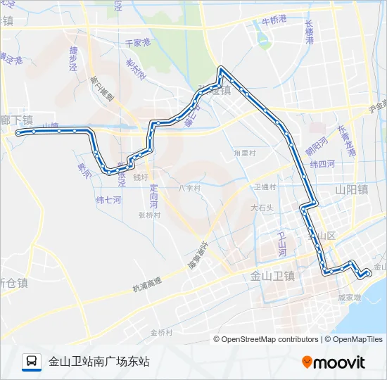 金张卫支线 Bus Line Map