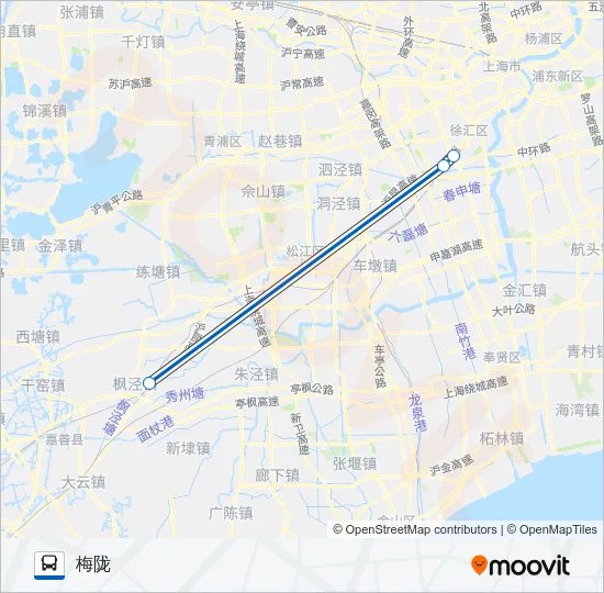 公交枫梅路的线路图