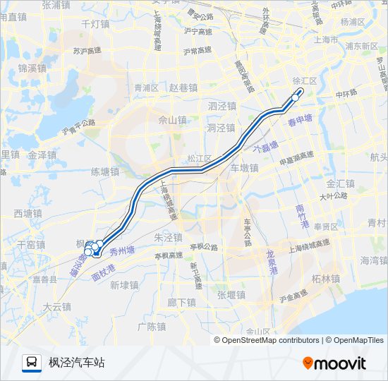 公交枫梅路的线路图