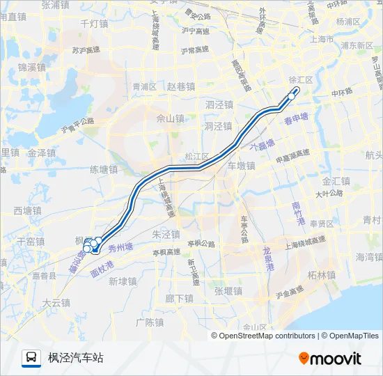 公交枫梅路的线路图
