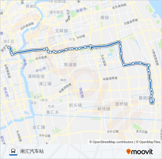 公交南南路的线路图