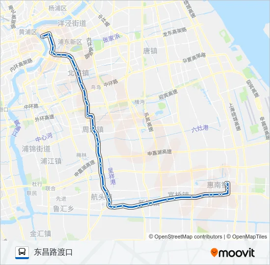沪南线 Bus Line Map