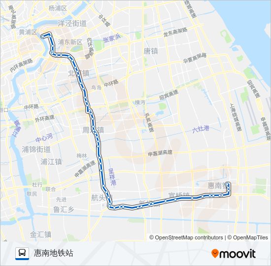 公交沪南路的线路图