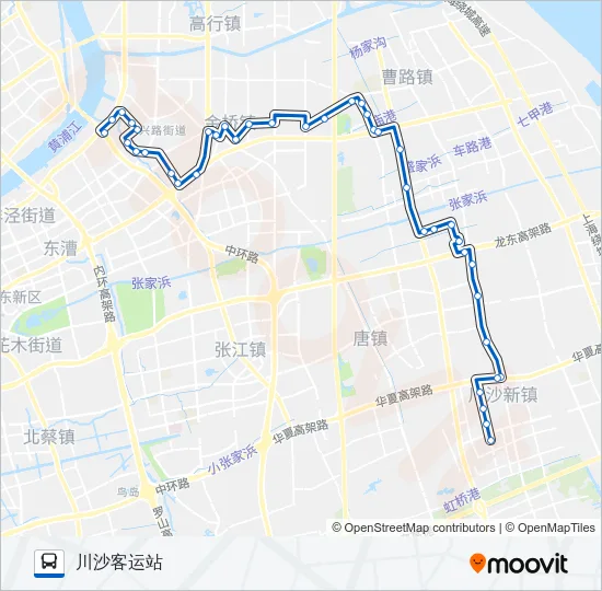 沪川线 Bus Line Map