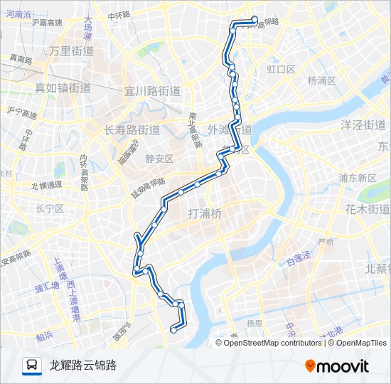 公交167路的线路图