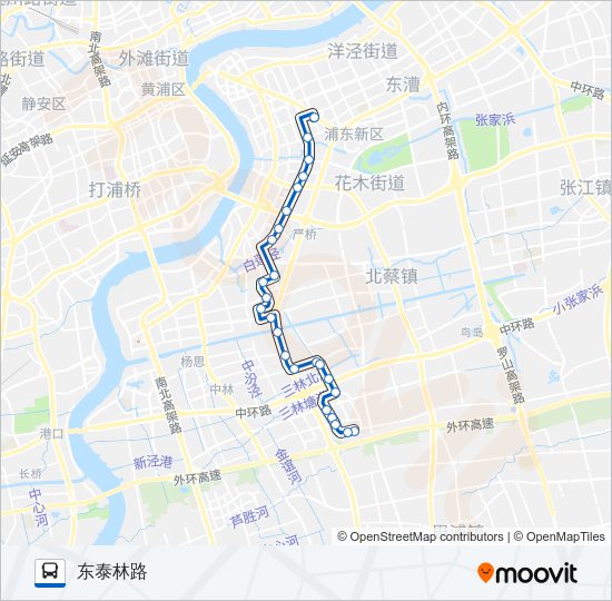 公交219路的线路图