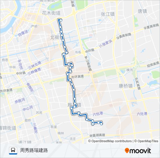 公交581路的线路图