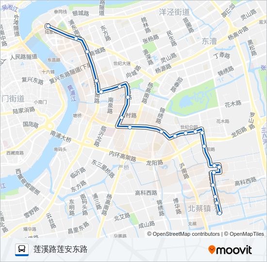 公交798路的线路图