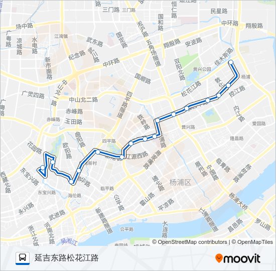 863路路线 日程 站点和地图 延吉东路松花江路