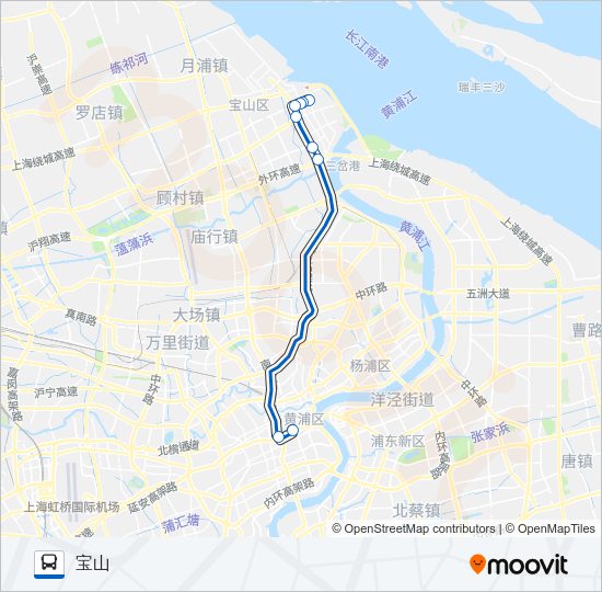 952B Bus Line Map