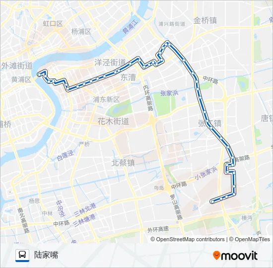 公交961路的线路图