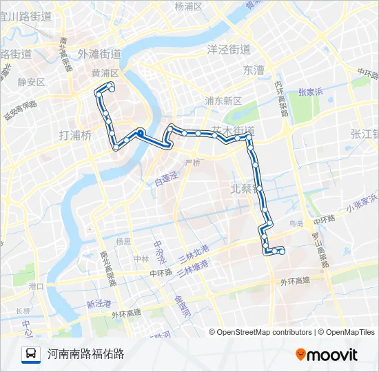 公交969路的线路图