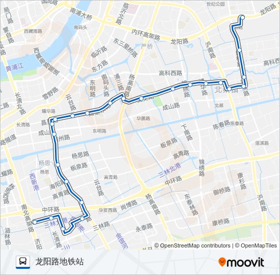 公交976路的线路图