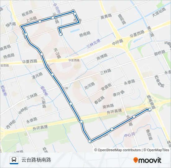 公交三林1路的线路图