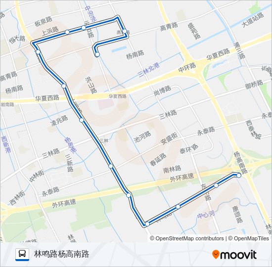 公交三林1路的线路图