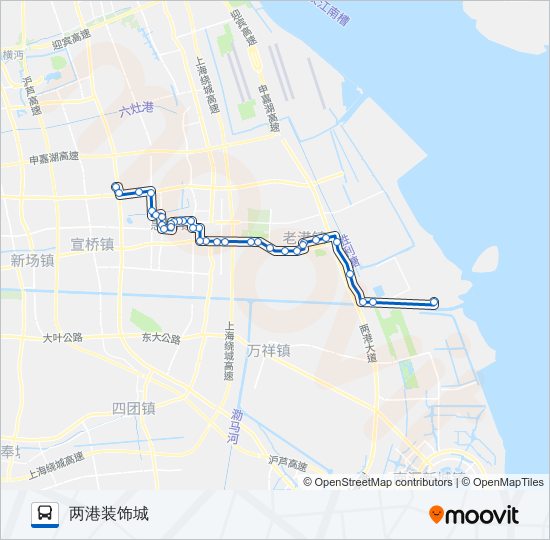 公交两滨专路的线路图