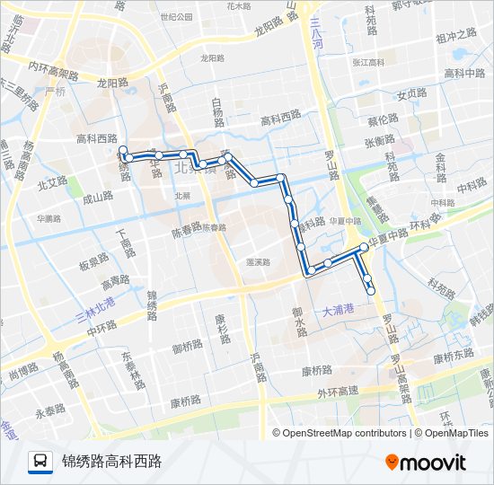 公交北蔡1路的线路图