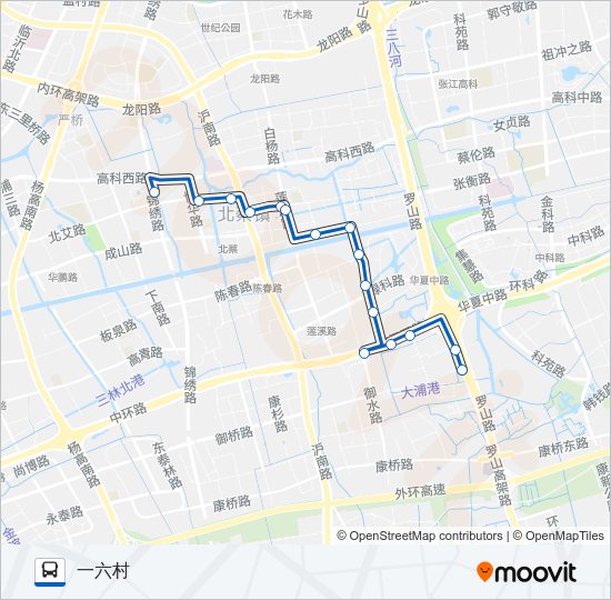 北蔡1路 Bus Line Map