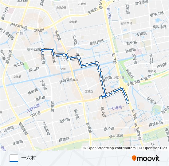 北蔡1路 bus Line Map