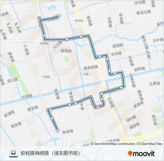 公交北蔡2路的线路图