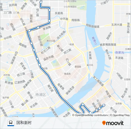 公交大桥三路的线路图