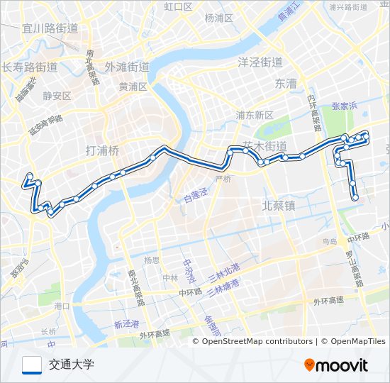 大桥六线 bus Line Map