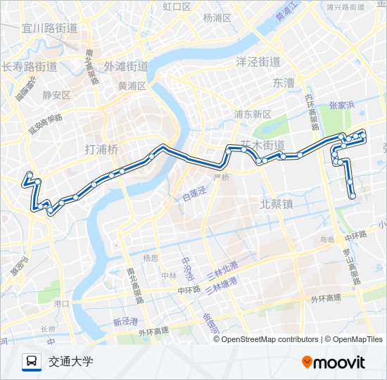 大桥六线 Bus Line Map