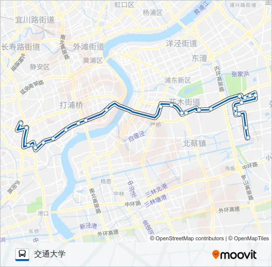 大桥六线 Bus Line Map