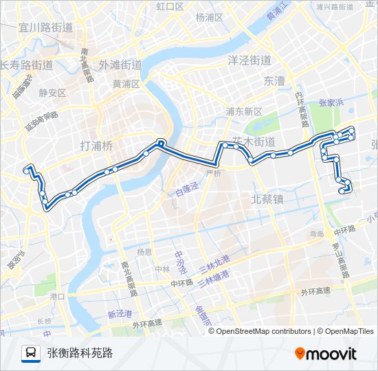 公交大桥六路的线路图