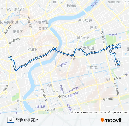 大桥六线 Bus Line Map