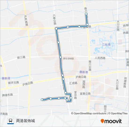 宣桥1路 Bus Line Map